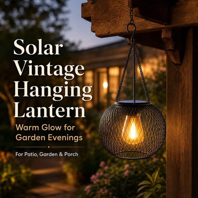 Outdoor Lighting Ground - Lámpara LED Solar Colgante para Exterior,