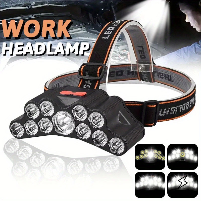 Outdoor Lighting Globes - Linterna frontal de 11 LED, lámpara