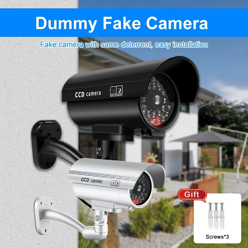 Outdoor Lighting Video - Cámara de seguridad ficticia resistente al
