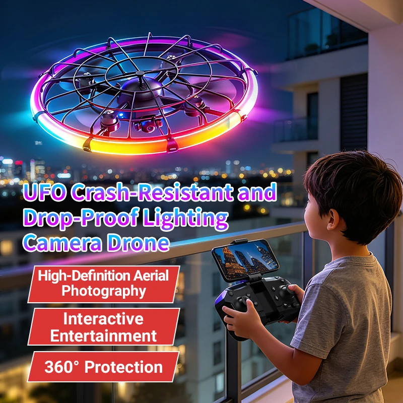 Outdoor Lighting Video - Dron RC JJRC H145 UFO con