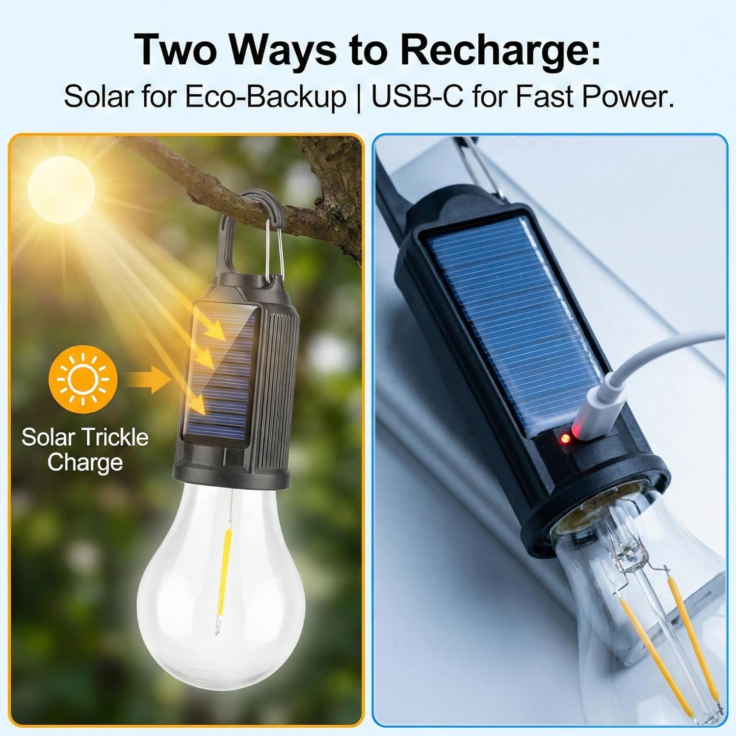 Luces LED solares para acampar - Outdoor Lighting Usa reseña y precio