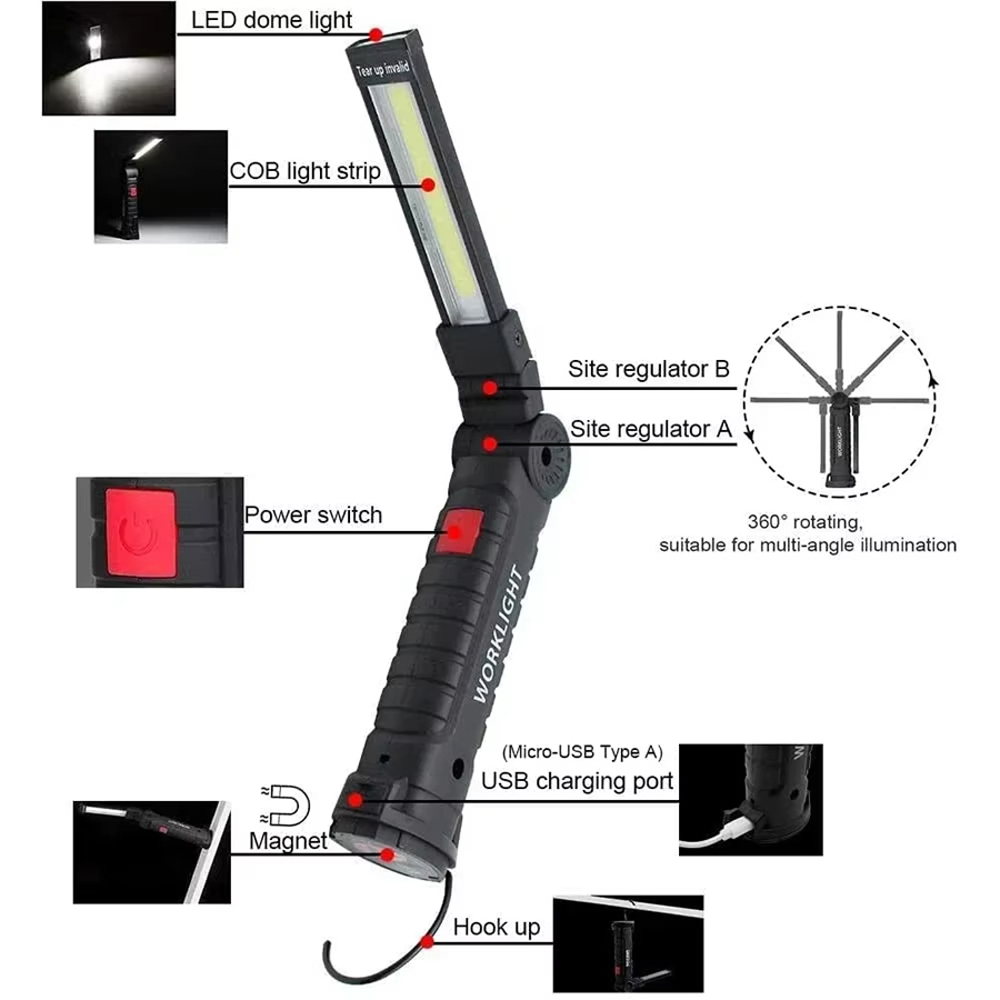 Linterna LED portátil con ganc - Outdoor Lighting Globes reseña y precio