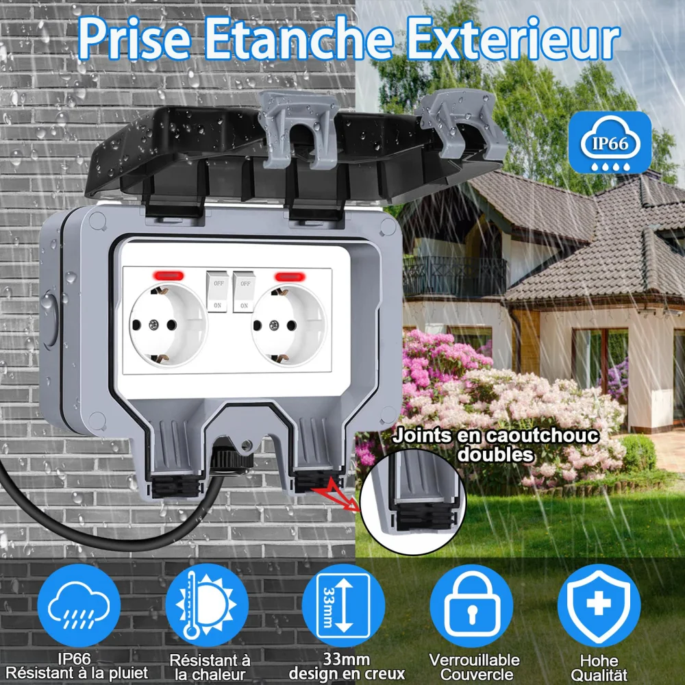 Enchufe Exterior de Estilo Eur - Outdoor Lighting Socket reseña y precio