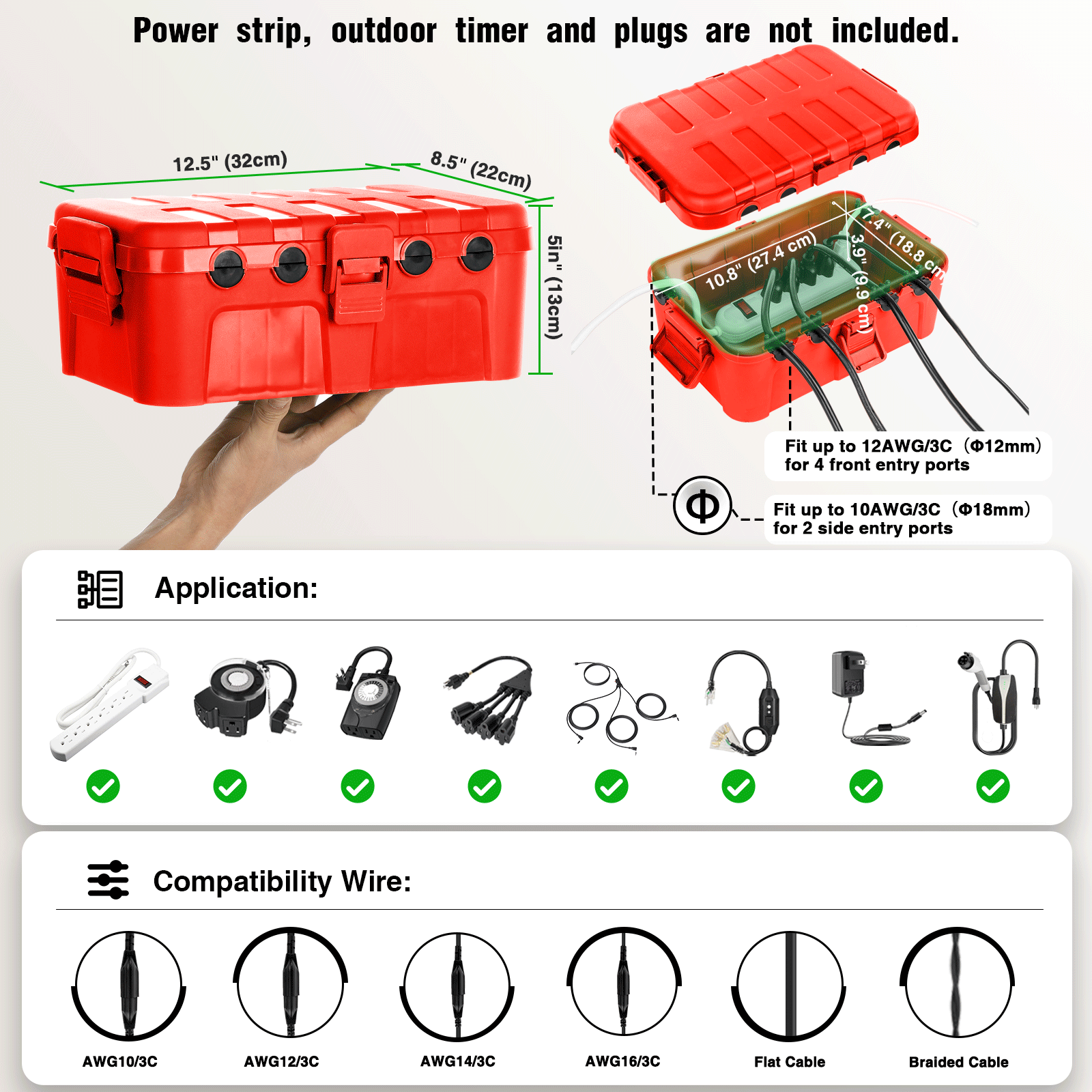 Caja de Conexión para Exterior - Outdoor Lighting Extension Cord reseña y precio