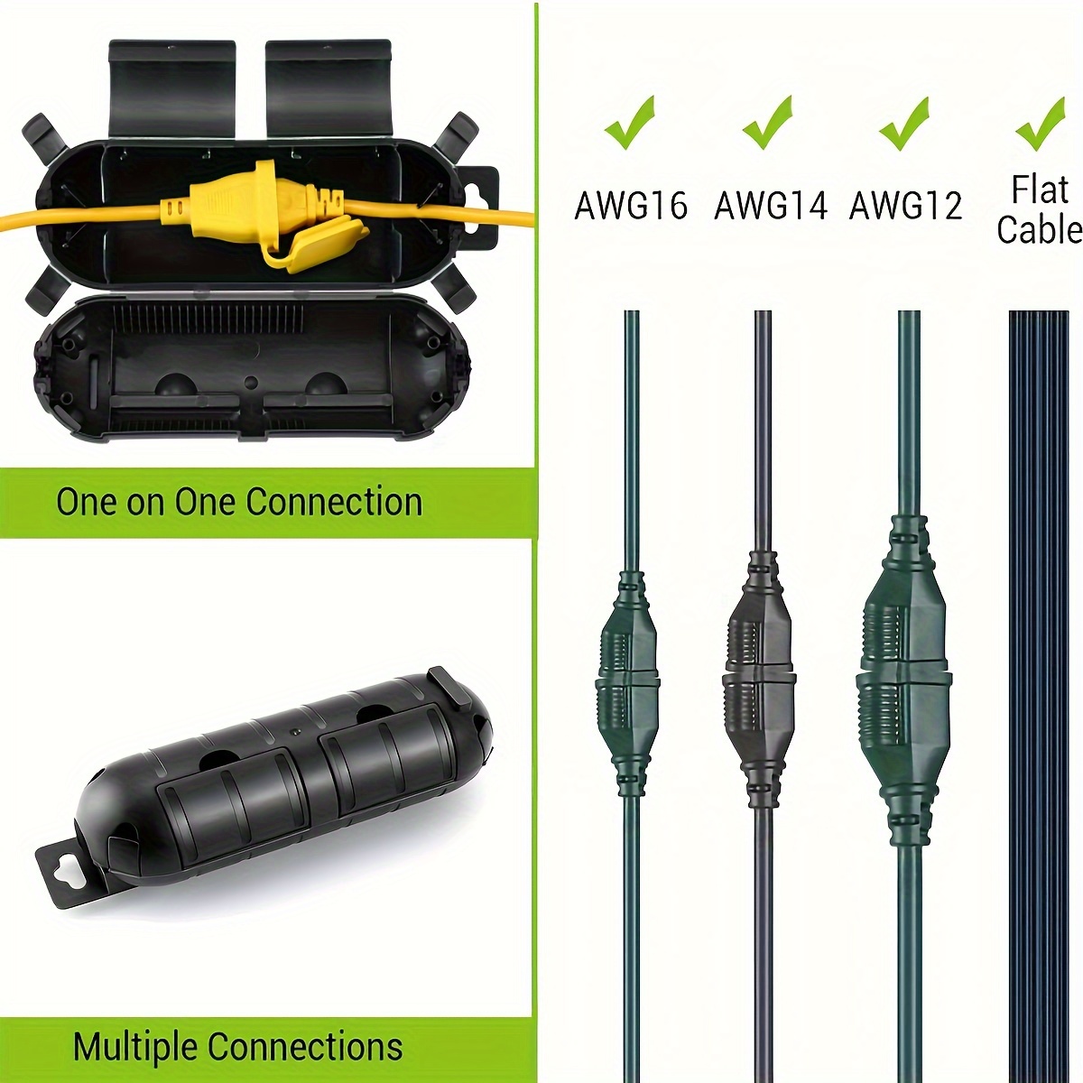 Cubierta protectora de segurid - Outdoor Lighting Extension Cord reseña y precio