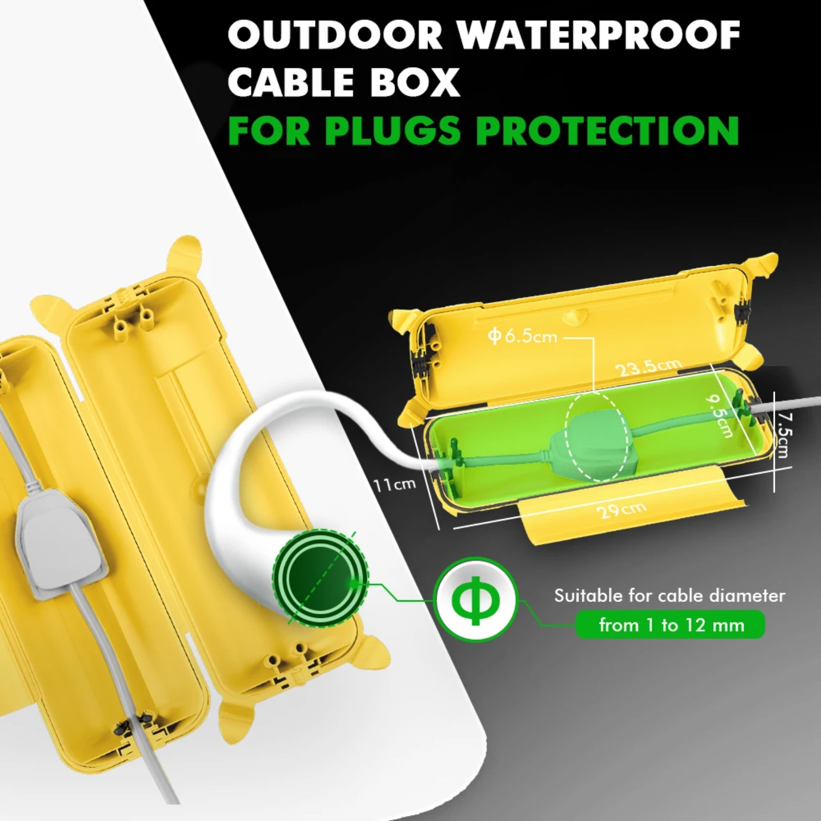 Caja de Protección para Cable  - Outdoor Lighting Extension Cord reseña y precio