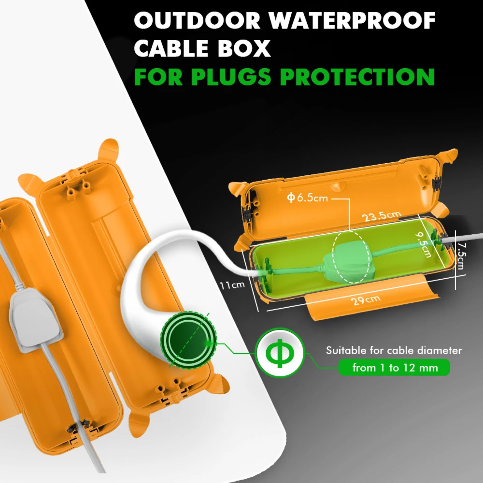 Caja de Protección para Cable  - Outdoor Lighting Extension Cord reseña y precio