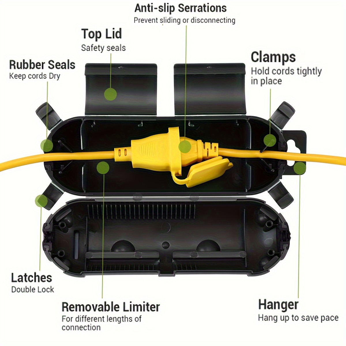 Cubiertas de Seguridad para Ca - Outdoor Lighting Extension Cord reseña y precio