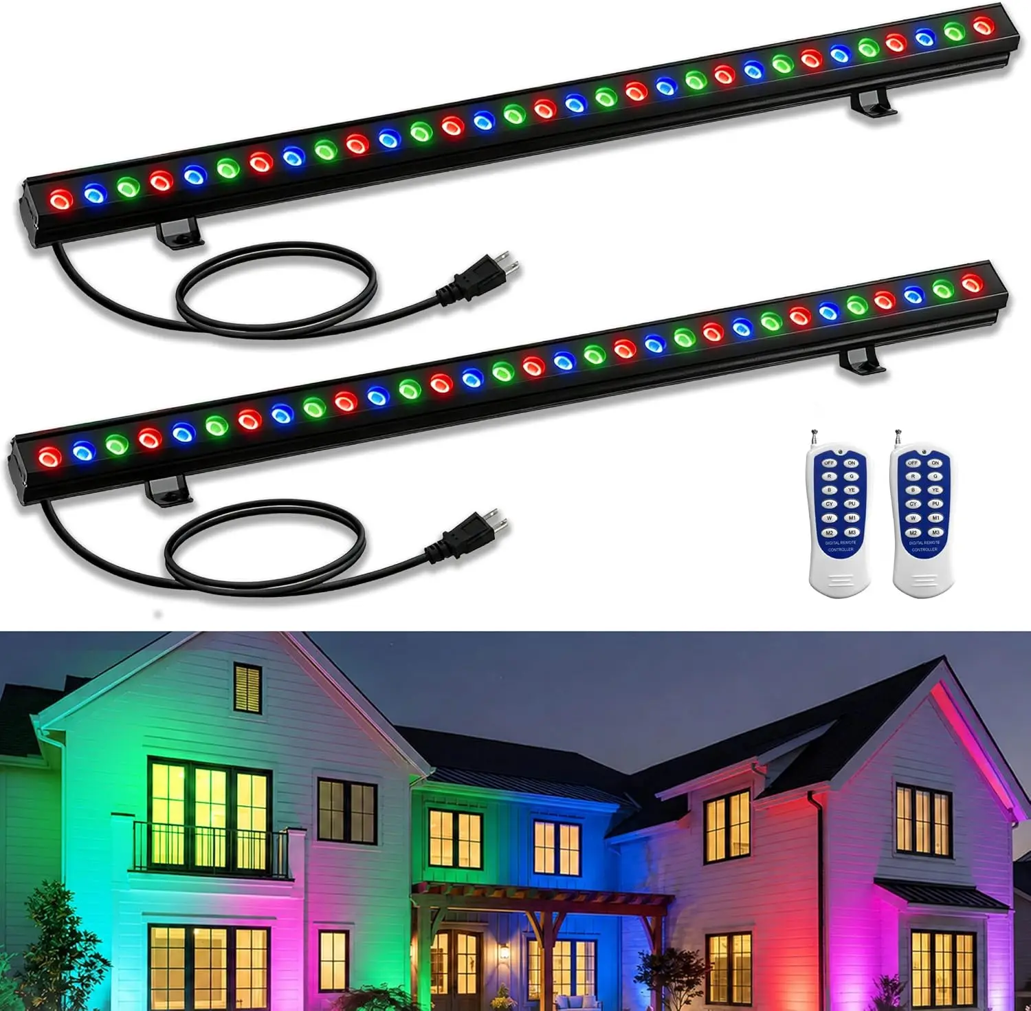 Paquete de 2 Luces RGB para Pa - Color Changing Outdoor reseña y precio