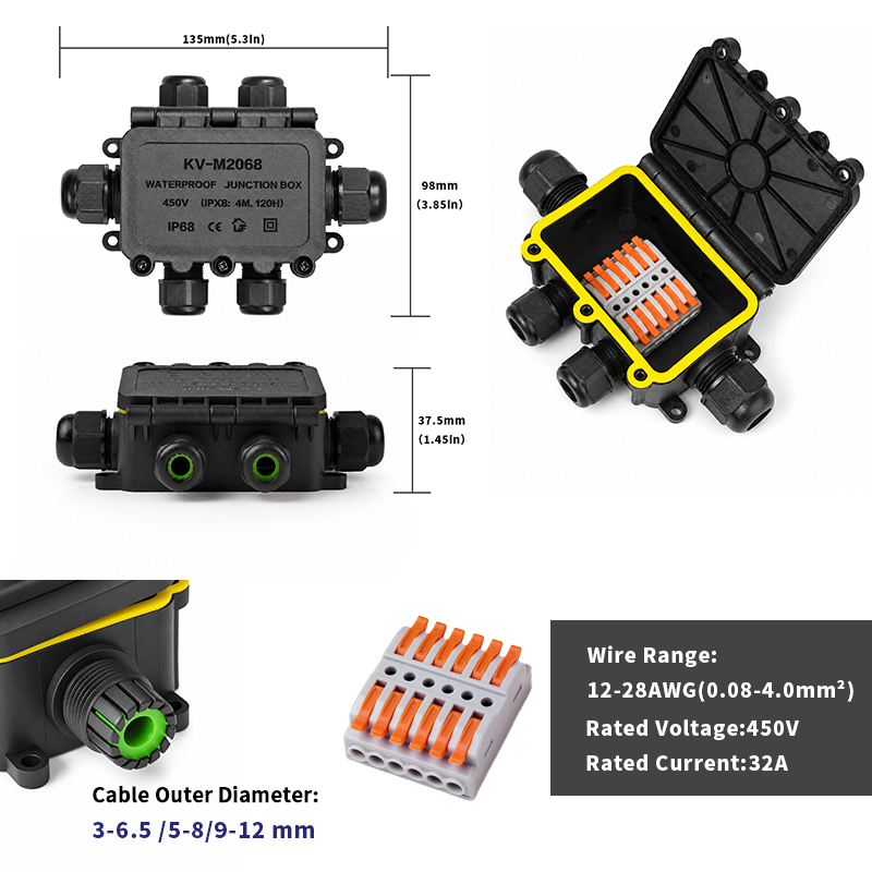 Caja de Conexiones Impermeable - Outdoor Lighting Extension Cord reseña y precio