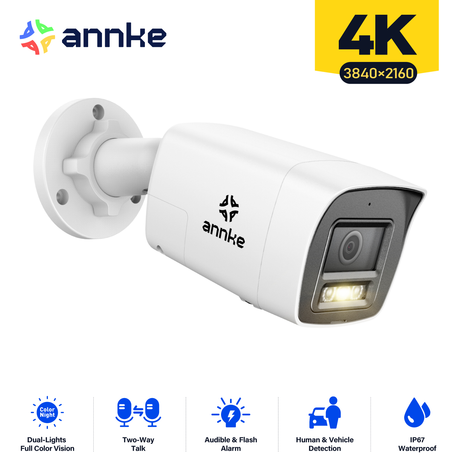 Annke 8MP 4K HD cámara de segu - Outdoor Lighting Under Roof reseña y precio