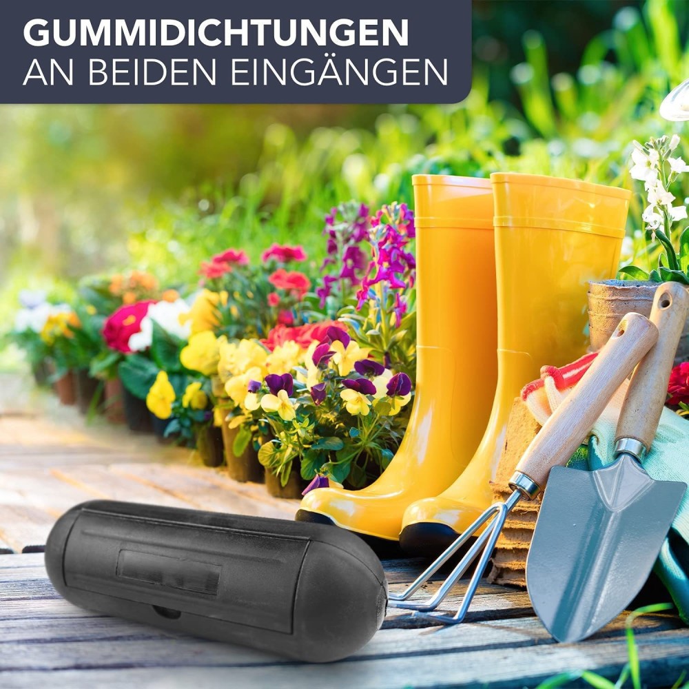 Caja de seguridad impermeable  - Outdoor Lighting Extension Cord reseña y precio