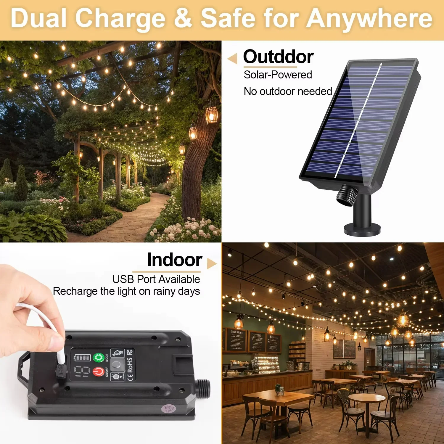 Lámpara de guirnalda Solar ina - Outdoor Lighting Socket reseña y precio